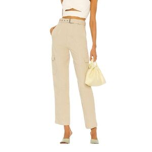Lovers & Friends EDEN CARGO PANT Light Khaki SZ Small